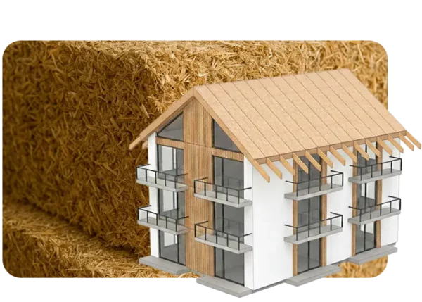 Caissons de toiture bas carbone biosourcé en paille ou fibre de bois