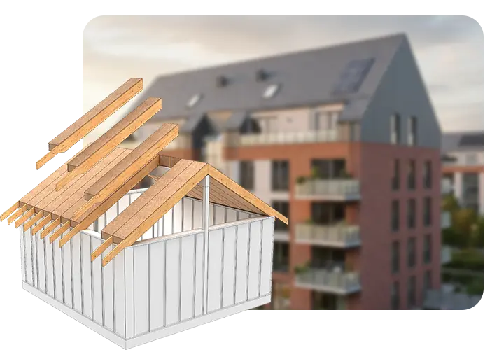 Le caisson de toit bas-carbone préfabriqué et isolé - Celeno